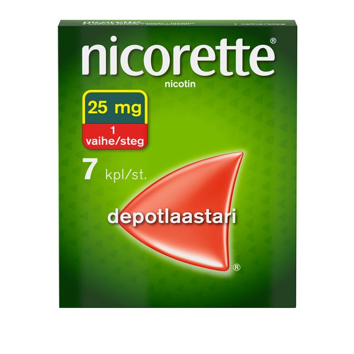 NICORETTE depotlaastari 25 mg/16 h 7 kpl kuva 8