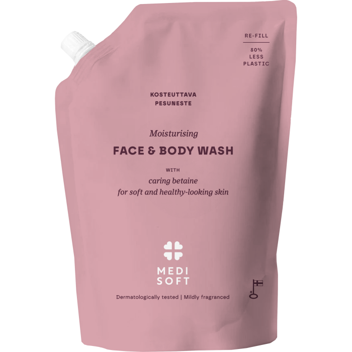 Medisoft Moisturising Face & Body Wash re-fill 550 ml
