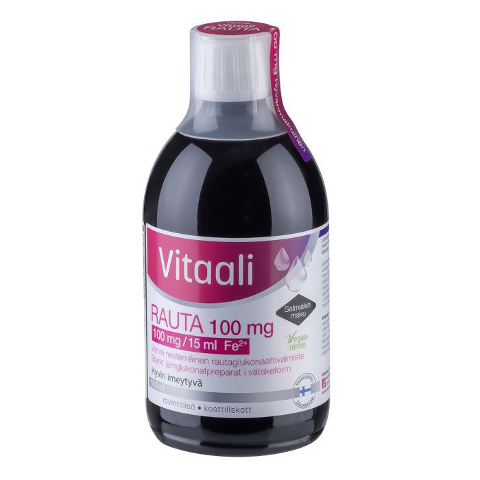 Vitaali Rauta 100 mg salmiakinmaku 500 ml kuva 3