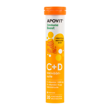 Apovit C+D-vitamiini-inkivääripore20tabl 20 tabl