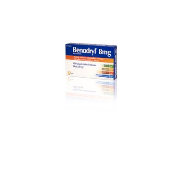 BENADRYL kapseli, kova 8 mg 12 fol
