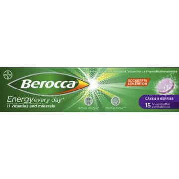 Berocca Energy Cassis ja Berries poretabletti 15 kpl