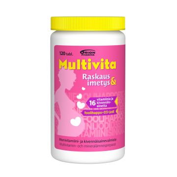 Multivita Raskaus ja imetys monivitamiini 120 tabl