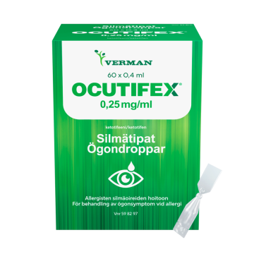 OCUTIFEX silmätipat, liuos, kerta-annospakkaus 0,25 mg/ml 60 x 0,4 ml