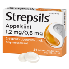 STREPSILS APPELSIINI 1,2/0,6 mg imeskelytabl 24 fol
