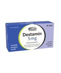 DESTAMIN tabletti, kalvopäällysteinen 5 mg 10 fol
